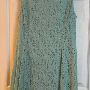 Ralph Lauren Lace Midi Dress in Teal
